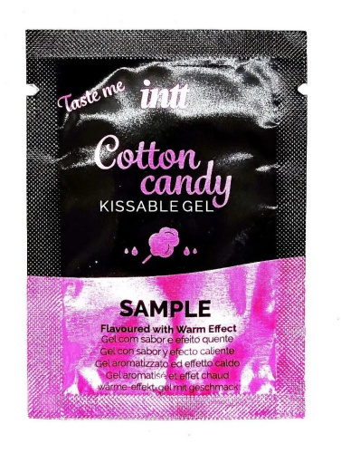Intt Cotton Candy - Масажний їстівний гель, 2 мл (цукрова вата)