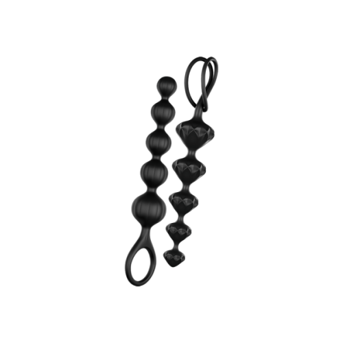 Satisfyer Love Beads Silicone - анальные цепочки, 20.5х3.4 см (черный) - sex-shop.ua