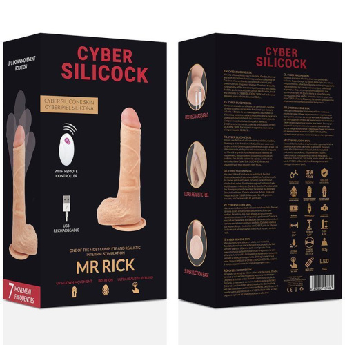 Cyber Silicock Mr Rick - Фалоімітатор з фрикціями, 17х4 см