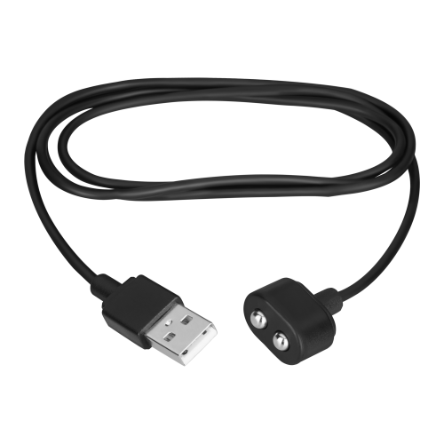 Satisfyer USB Charging Cable – магнітний USB кабель для зарядки іграшок (чорний)