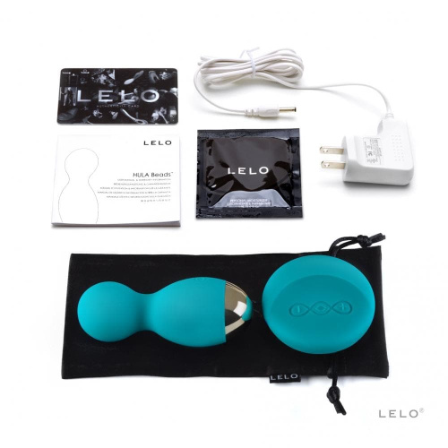 Lelo Hula Beads - Вагинальные вибро-шарики, 9х2.9 см (бирюзовый) - sex-shop.ua