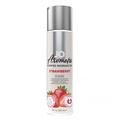 System JO Aromatix - Massage Oil - Strawberry - Массажное масло, 120 мл - sex-shop.ua