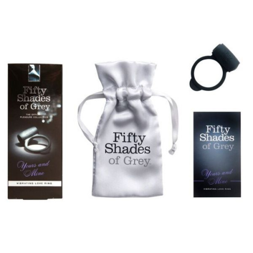 Fifty Shades of Grey Vibrating Love Ring - виброкольцо, 5х3.4 см (черный) - sex-shop.ua