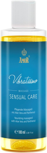 Amor Vibratissimo Sensual Care - Масажне масло с алоэ вера, 100 мл - sex-shop.ua
