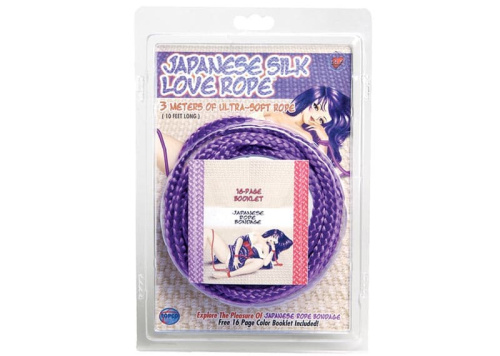 Веревка для связывания 3 м, Japanese Silk Love Rope™ (черный) - sex-shop.ua