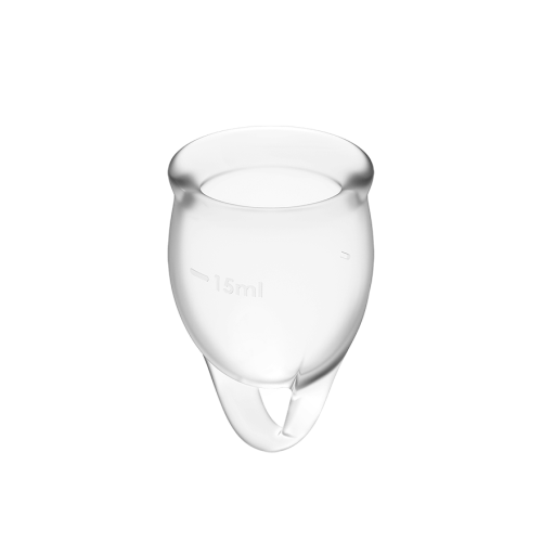 Satisfyer Feel Confident Menstrual Cup - Менструальні чаші, 15 та 20 мл (прозорі)