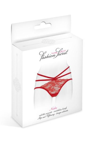 Fashion Secret Nadia Red - трусики с открытой попкой, S-L (красные) - sex-shop.ua