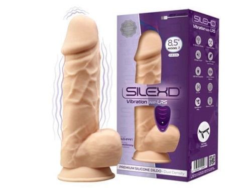 SilexD Norman Vibro Flesh Model 1 size 8,5" + LRS - Фаллоимитатор с вибрацией и пультом дистанционного управления, 21.5х5 см (телесный) - sex-shop.ua