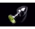 Пикантные Штучки - Маленькая серебристая анальная пробка с закругленным кончиком и кристаллом, 7х3 см (светло зеленый) - sex-shop.ua