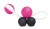 Gvibe Geisha balls Magnetic - Мощный магнитный тренажер Кегеля, 2х27 г, 2х15 г (розовый с черным) - sex-shop.ua