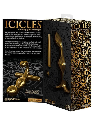 Вибростимулятор Icicles Gold Edition G08 - sex-shop.ua