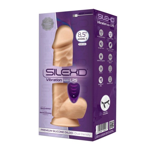 SilexD Norman Vibro Flesh Model 1 size 8,5" + LRS - Фаллоимитатор с вибрацией и пультом дистанционного управления, 21.5х5 см (телесный) - sex-shop.ua