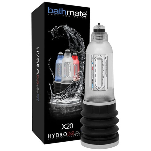 Bathmate Hydromax X20 - Гидропомпа, 26х9 см (прозрачный) - sex-shop.ua