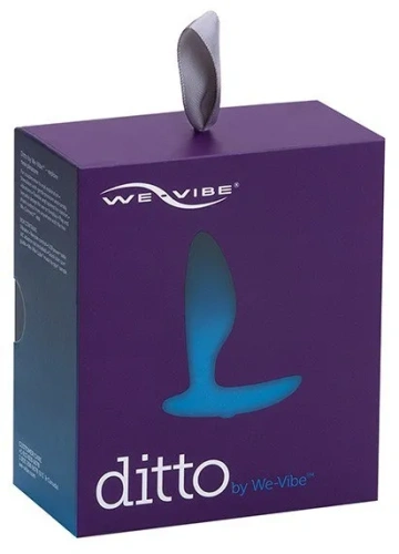 We-Vibe Ditto + Лубрикант 50 мл - смарт-пробка с дистанционным управлением, 8.8х3,1 см (синий) - sex-shop.ua