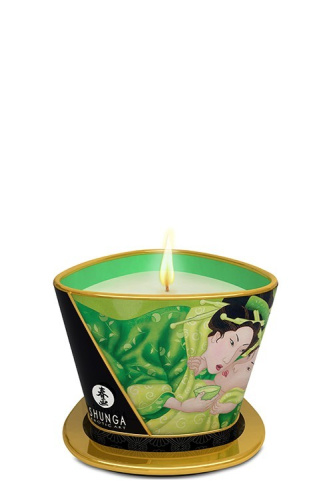 Shunga Massage Candle Exotic Green Tea - Масажна свічка з ароматом зеленого чаю, 170 мл