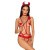 Obsessive Evilia teddy red L/XL - Жіночий костюм диявола