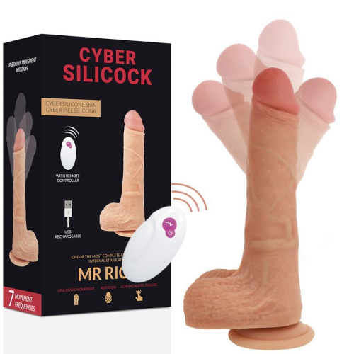 Cyber Silicock Mr Rick - Фаллоимитатор с фрикциями, 17х4 см - sex-shop.ua