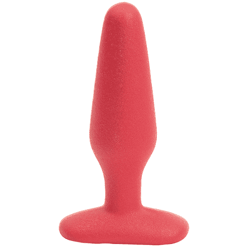 Doc Johnson Butt Plug Non-Skid Slim Medium - Анальная пробка, 9х3,6 см (красный) - sex-shop.ua
