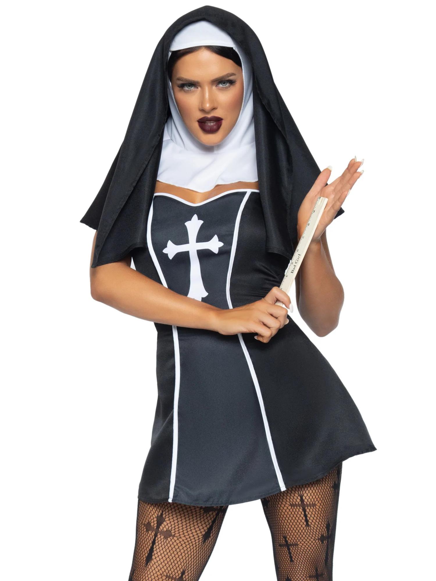 Leg Avenue - Naughty Nun - Сексуальный костюм монашки, M