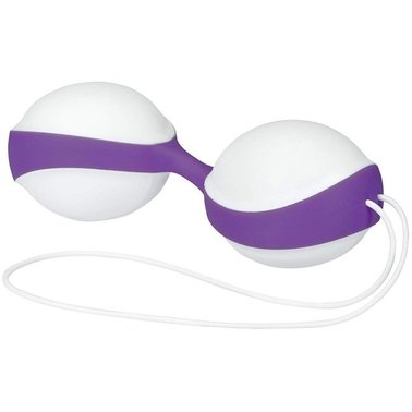Amor Gym Balls Duo - Вагинальные шарики, 9,6х3,6 см., (фиолетовые с белым) - sex-shop.ua