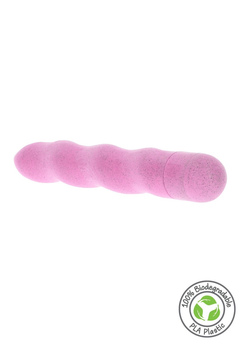 Fuck Green Organic Wave Vibrator - Вибратор, 18 см (розовый)