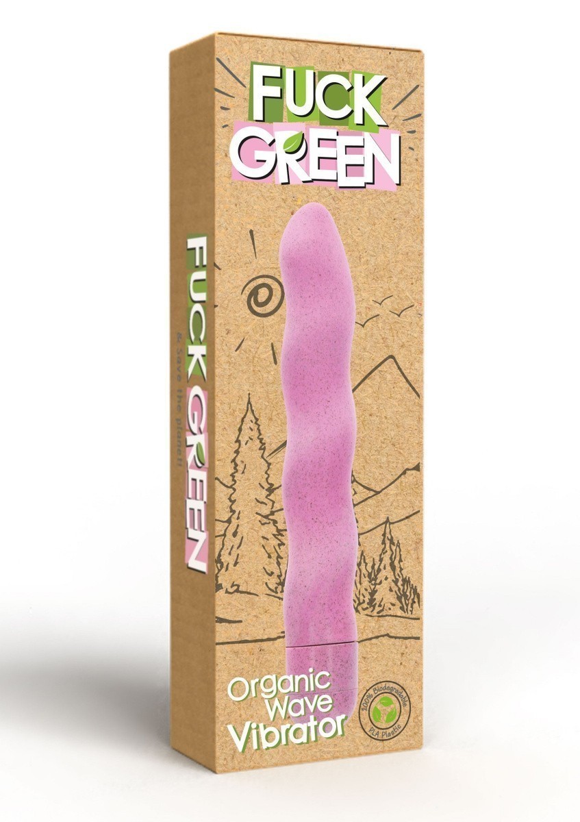 Fuck Green Organic Wave Vibrator - Вибратор, 18 см (розовый)