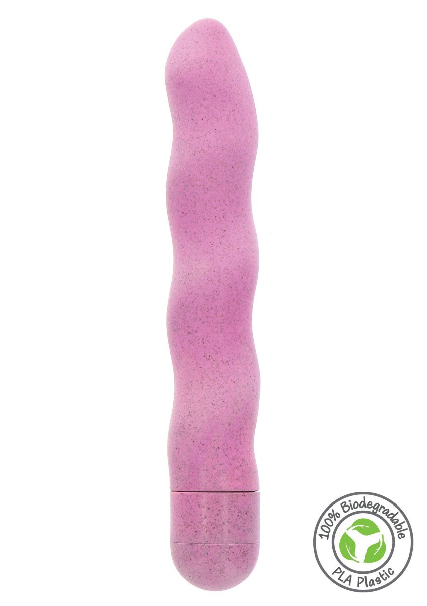 Fuck Green Organic Wave Vibrator - Вибратор, 18 см (розовый)