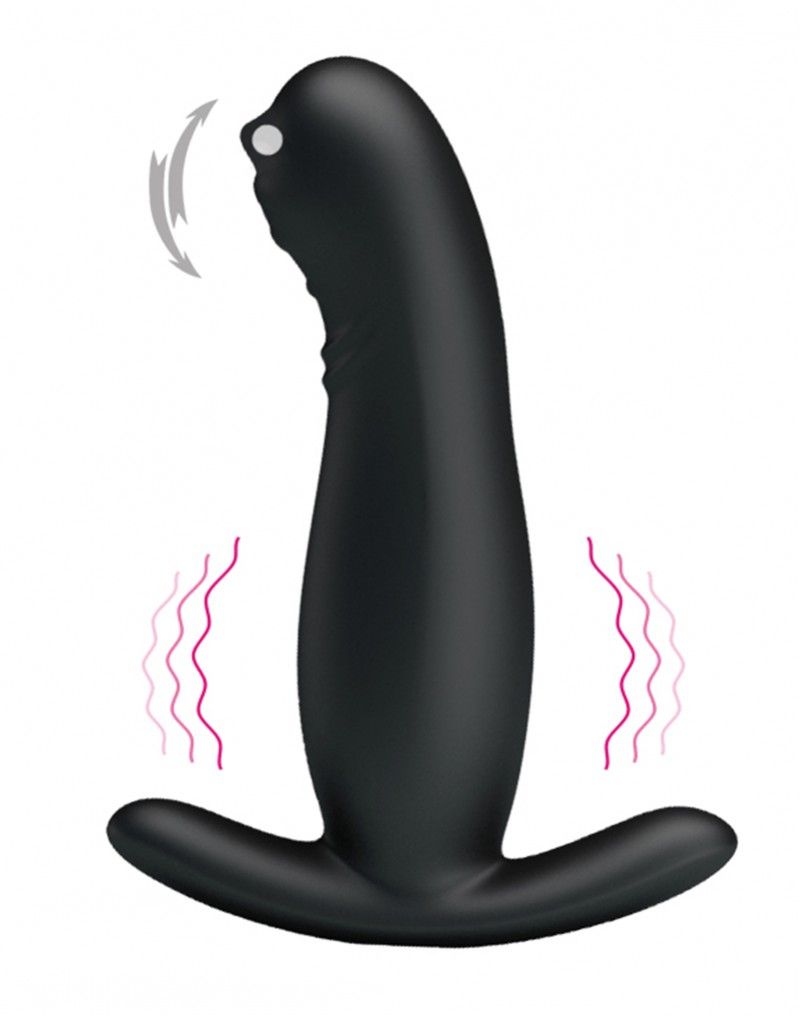 LyBaile Mr.Play Vibrating Tickling Prostate Massager - вибромассажер  простаты, 12.7х3 см (чёрный)