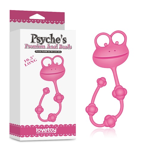 LoveToy 10 "Silicone Frog Anal Beads - анальная цепочка, 22х2.3 см (розовый) - sex-shop.ua