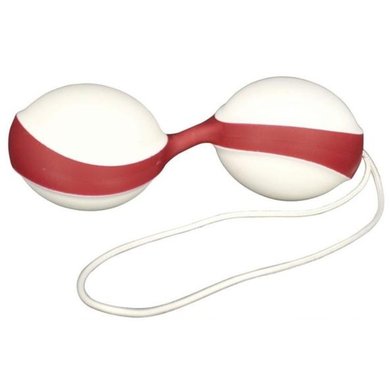 Amor Gym Balls Duo - Вагинальные шарики, 9,6х3,6 см., (красные с белым) - sex-shop.ua