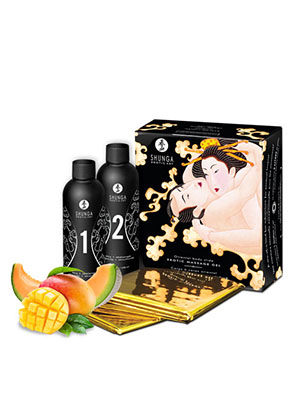 Shunga Oriental Body-to-Body Melon Mango - набор для эротического массажа с ароматом дыни и манго, 500 мл