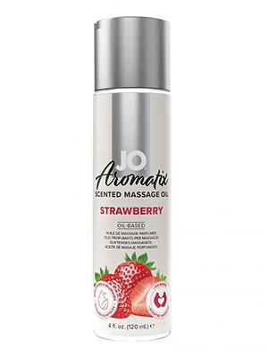 System JO Aromatix - Massage Oil - Strawberry - Масажне масло, 120 мл