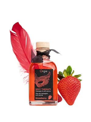 Orgie Lips Massage Kit Strawberry - массажное масло клубника, 100 мл