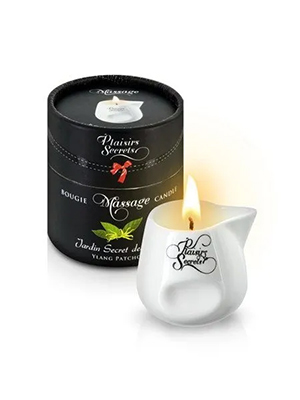 Plaisir Secret Ylang Patchoul - Массажная свеча с ароматом иланг-пачули в подарочной упаковке, 80 мл