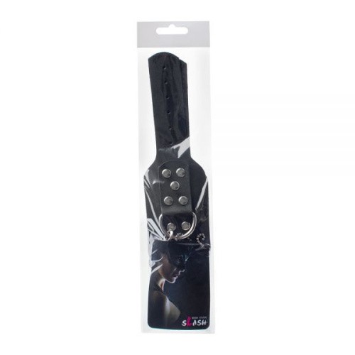 sLash Leather Hand Cuffs Black - кожаные наручники, 23 см (чёрный)