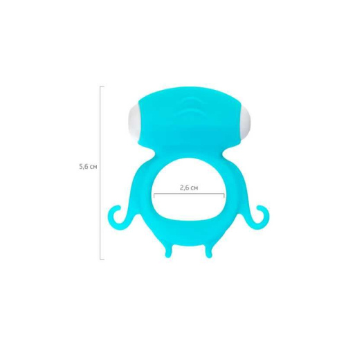 Toyfa A-Toys Sair Cock Ring - виброкольцо, 5.6х2.6 см (голубой)