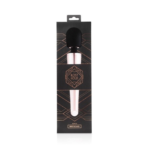 Rosy Gold - Nouveau Wand Massager - Вибромассажер (черный с розовым) - sex-shop.ua