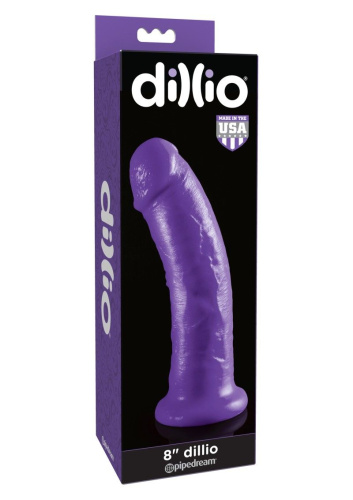 Pipedream - Pink Dillio 8 Inch - Фаллоимитатор, 19х4.6 см (фиолетовый) - sex-shop.ua