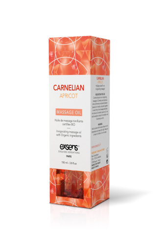 EXSENS Carnelian Apricot - Натуральное массажное масло (бодрящее с сердоликом) 100 мл