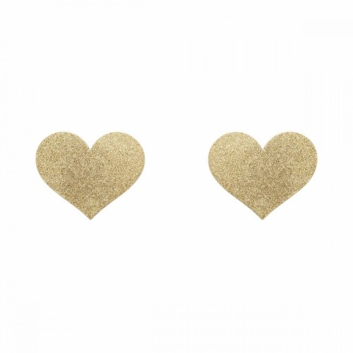 Bijoux Indiscrets - Flash Heart - Наклейки на соски (золотистые) - sex-shop.ua