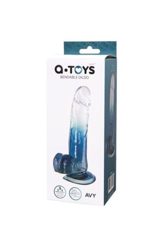 Dildo A-Toys by TOYFA Avy - Фалоімітатор на присосці, 16х4 см (синій) - купити в Україні | Секс шоп SEX-SHOP.ua