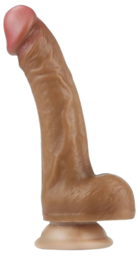 LoveToy - Nature Cock 8 - Фалоімітатор на присосці, 20.5х3.5 см (коричневий) - купити в Україні | Секс шоп SEX-SHOP.ua