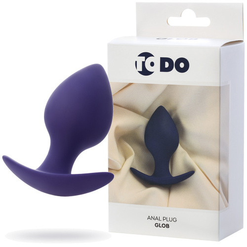 ToDo By Toyfa Glob анальная пробка со смещенным центром тяжести, 8х4 см (фиолетовый) - sex-shop.ua