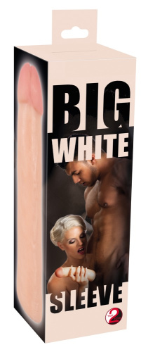 Orion - Big White Penis Sleeve - Насадка на член, 22х4.2-4.8 см - купити в Україні | Секс шоп SEX-SHOP.ua