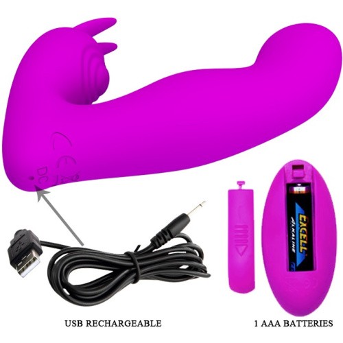 Pretty Love Josephine G-spot Massager Purple - Вибратор с пультом дистанционного управления, 10.9х2.7 см (фиолетовый)