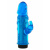 Seven Creations Mini Rabbit Vibe Blue - Вібратор з відростком, 12.5х3.5 см