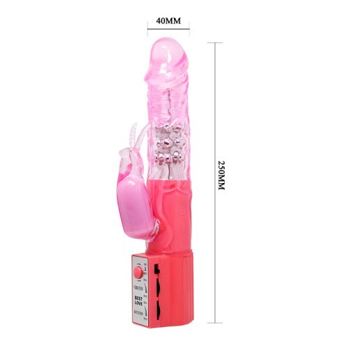 Cute Baby Vibrator - Вибратор-кролик с ротацией, 25х4 см (розовый)