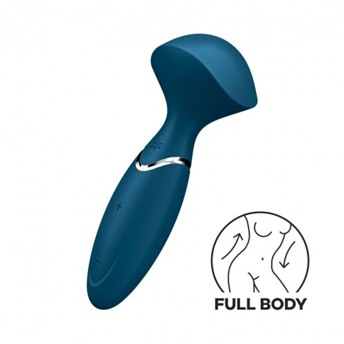 Satisfyer Mini Wand-er - Вибромассажер, 16х6 см (синий)
