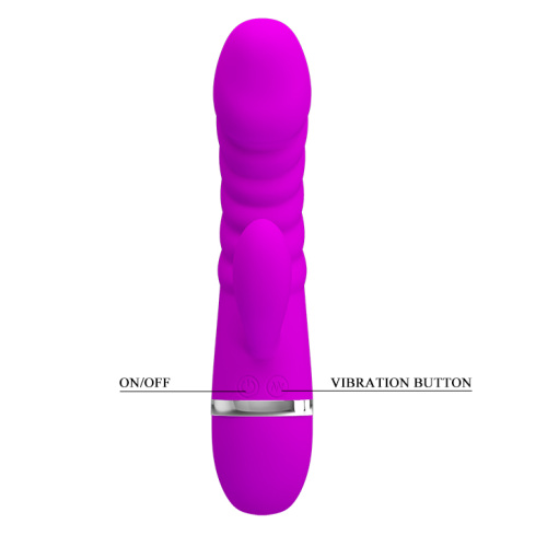 LyBaile Pretty Love Tracy Vibrator - Рельєфний вібратор-кролик, 18.8х3.5 см (фіолетовий) - купити в Україні | Секс шоп SEX-SHOP.ua