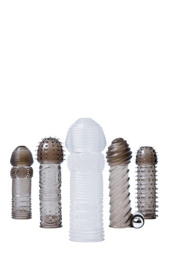 Evolved Vibrating Penis Sleeve Kit - Набор насадок на пенис с вибропулей, 12.7х3.8 см - sex-shop.ua